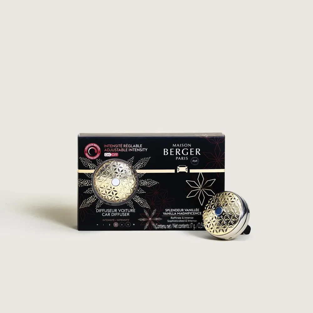 Maison Berger Autoparfum Startersset + 1 navulling Pomelis On/Off - Splendeur Vanillée - Met navulling