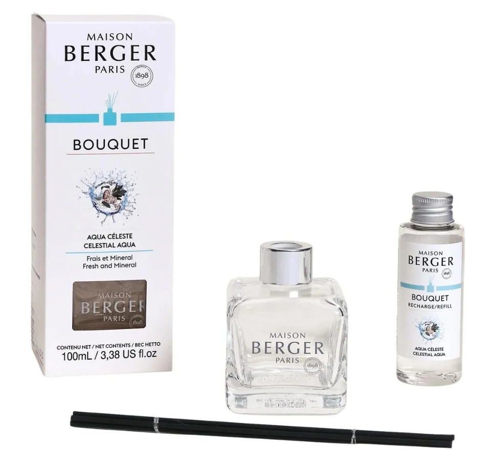 Maison Berger Geurstokjes Cube - Celestial Aqua - 100 ml
