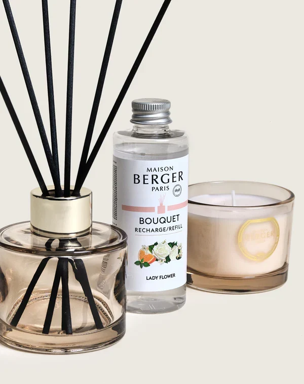 Maison Berger Giftset - Geurstokjes & Geurkaars - Eternity Nude - Lady Flower