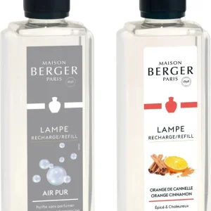 Maison Berger Navulling - voor geurbrander - So Neutral + Orange Cinnamon - 2 x 500 ml