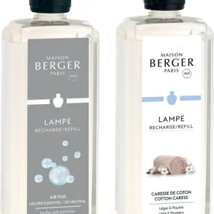 Maison Berger Navulling - voor geurbrander - So Neutral + Cotton Caress - 2 x 1 liter