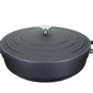 Lage Braadpan Zwart Gietaluminium 28 cm Masterclass