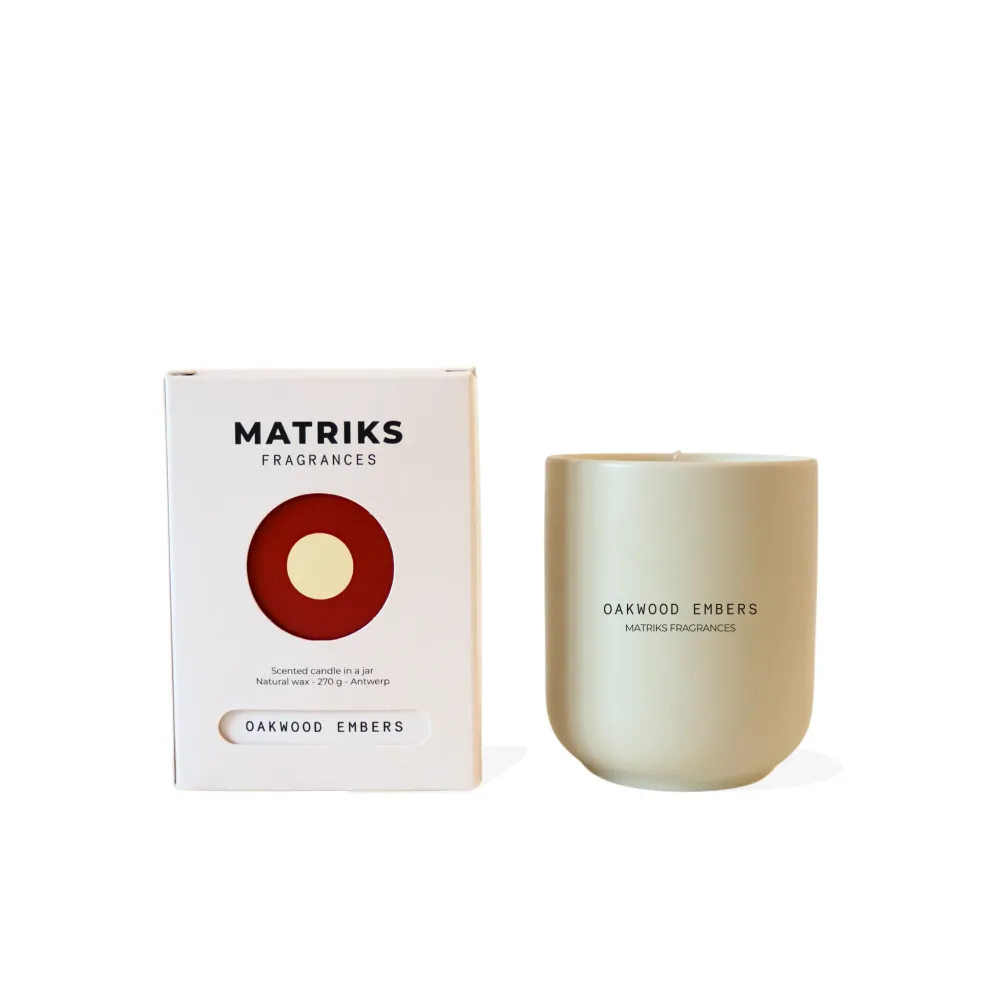 Matriks Fragrances Geurkaars Keramiek Oakwood Embers 270 g