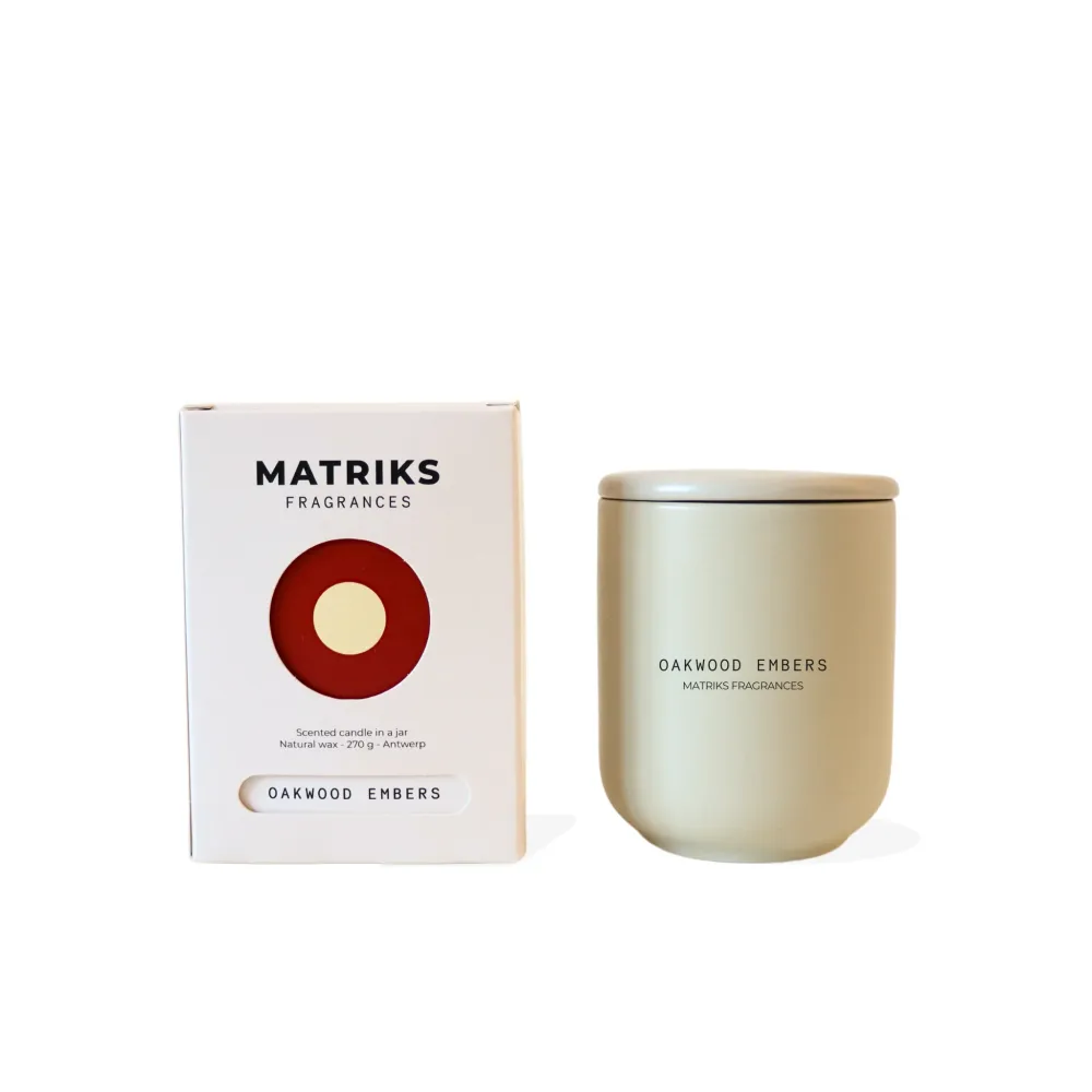 Matriks Fragrances Geurkaars Keramiek Oakwood Embers 270 g