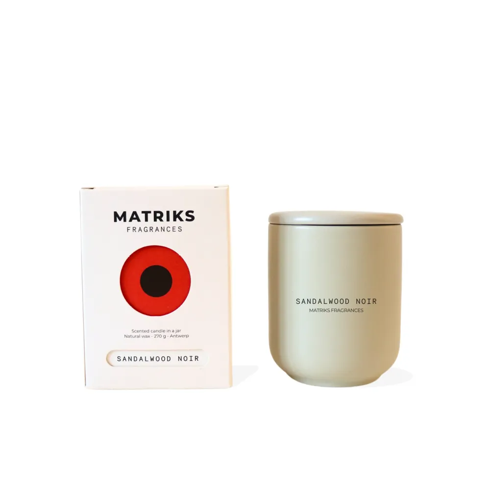 Matriks Fragrances Geurkaars Keramiek Sandalwood Noir 270 g