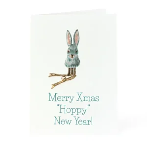 Matriks Kerst- en Nieuwjaarskaart Merry Christmas Hoppy New Year!