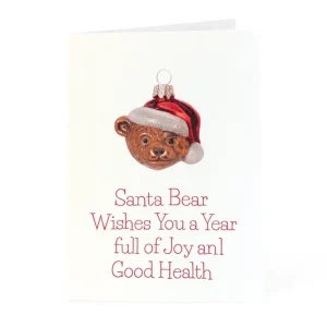 Matriks Kerst- en Nieuwjaarskaart Santa Bear