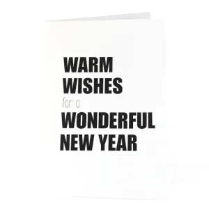 Matriks Nieuwjaarskaart Warm Wishes Wonderful New Year