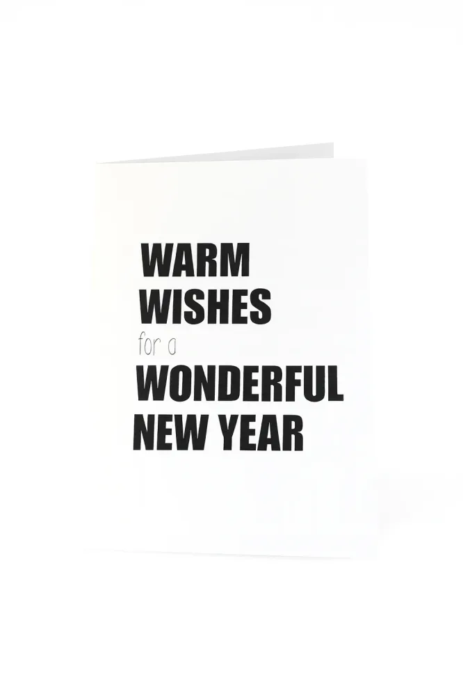 Matriks Nieuwjaarskaart Warm Wishes Wonderful New Year