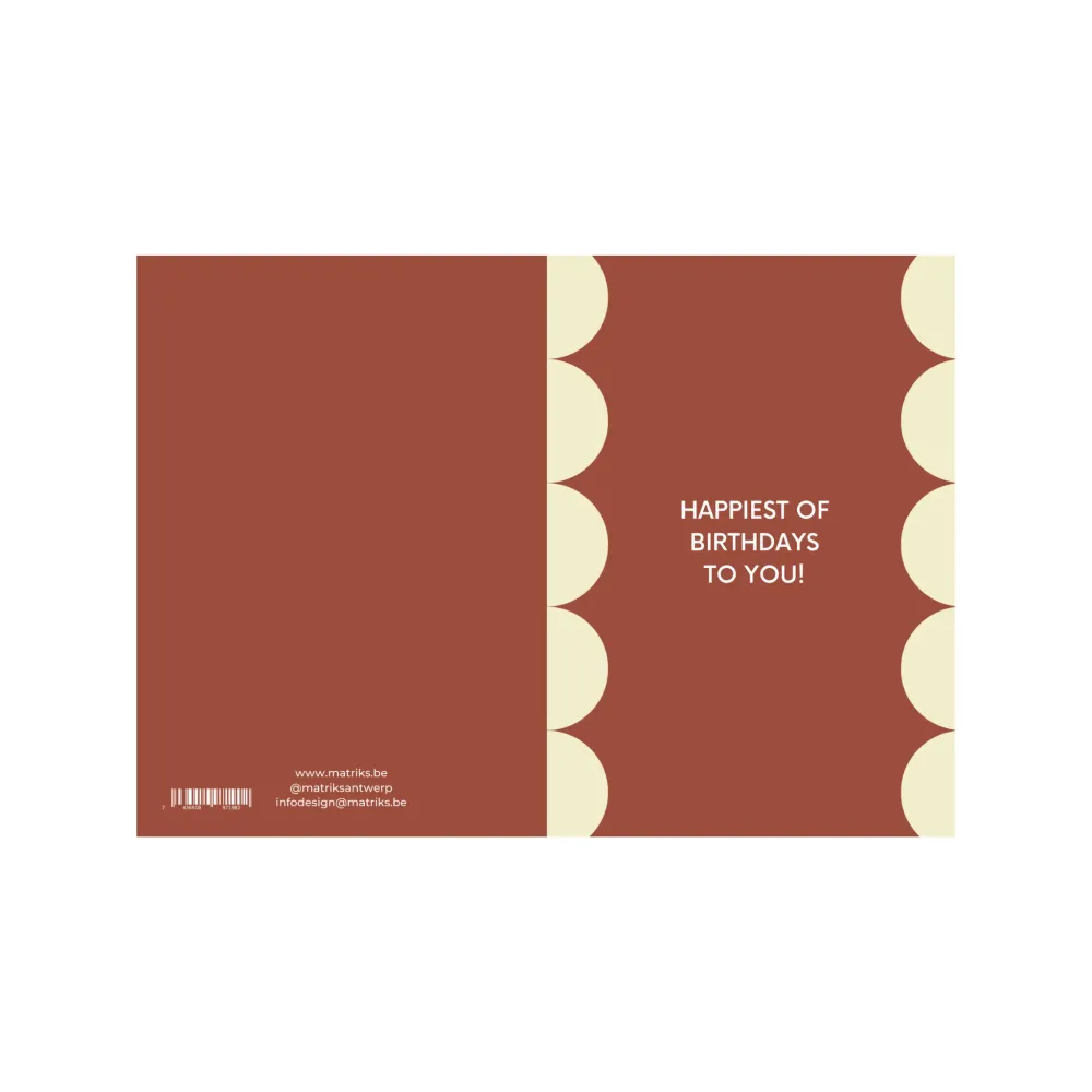 Matriks JL Postkaart Happiest Birthdays To You Burgundy Dubbel