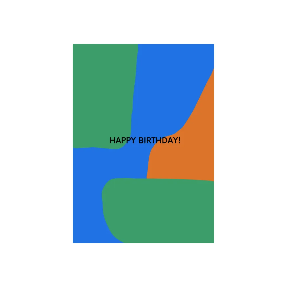 Matriks JL Postkaart Happy Birthday Blue Dubbel