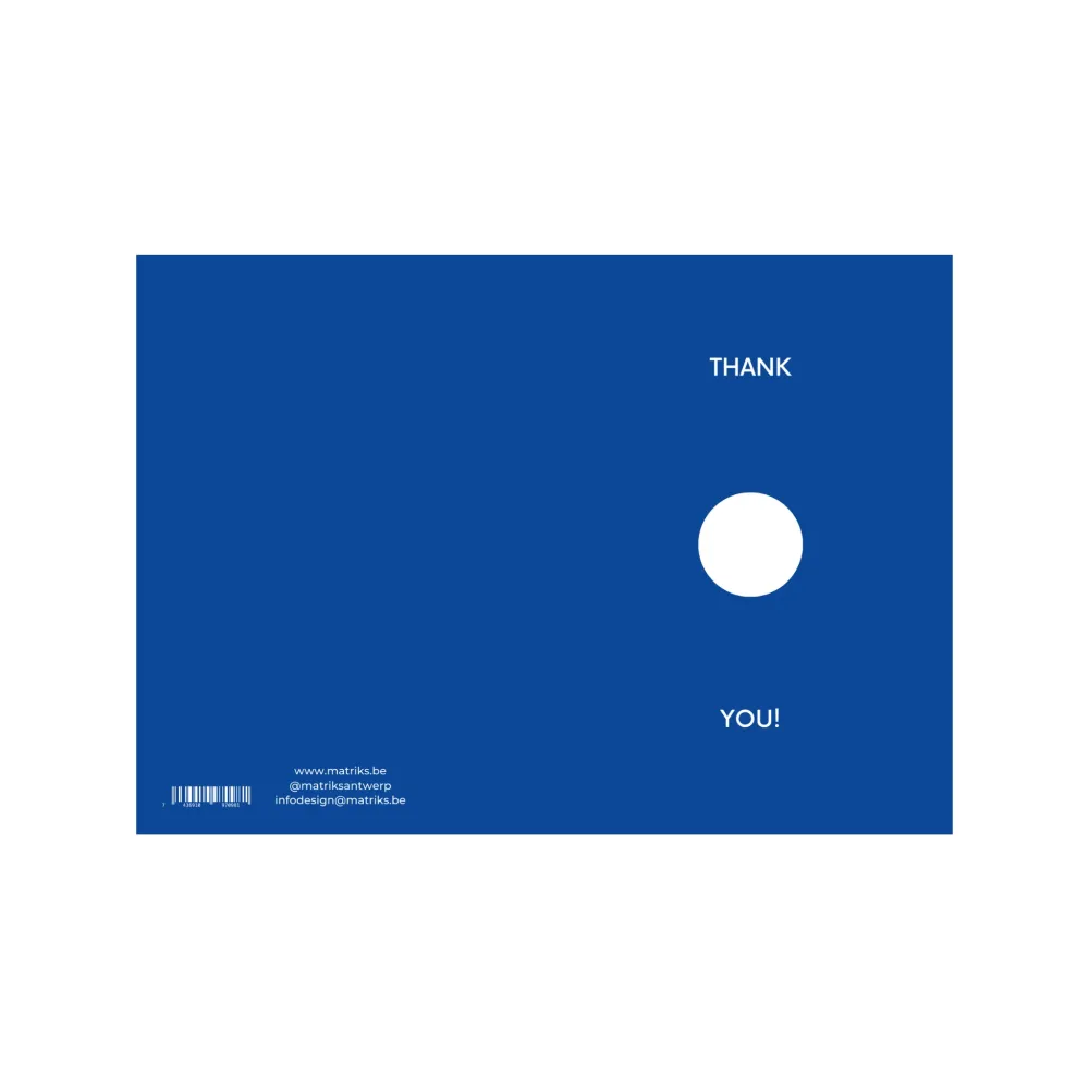 Matriks JL Postkaart Thank You Navy Dubbel