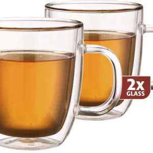 Dubbelwandig Glas Thee 480 ml - set 2 stuks Maxxo