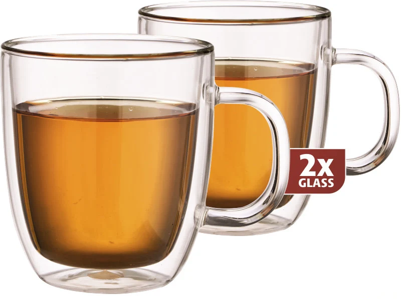 Dubbelwandig Glas Thee 480 ml - set 2 stuks Maxxo