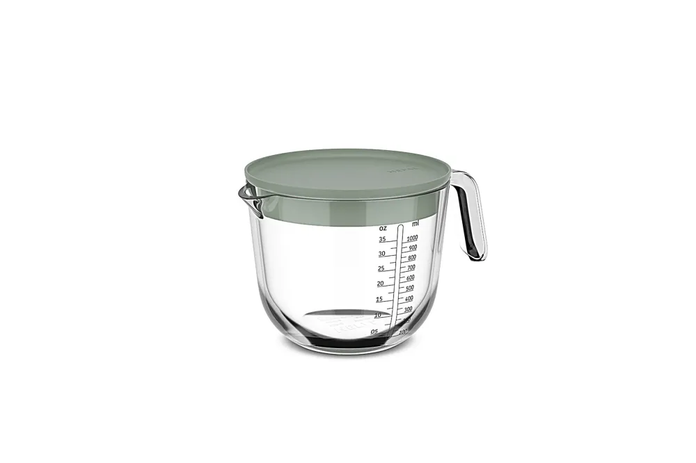 Mepal Maatbeker glas met deksel 0.5L 1L Chef it BPA-vrij