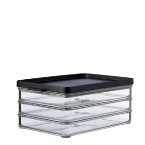 Mepal Omnia vleeswarendoos 3-laags zwart 23x14,9x10cm