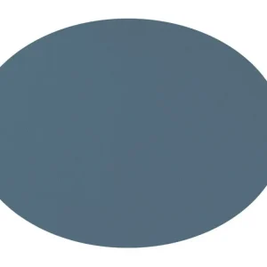 Placemat Ovaal Lederlook Blauw Mesapiu