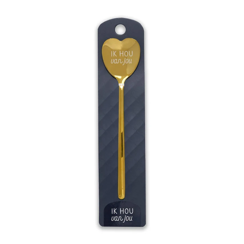 Gouden lepeltje Ik hou van jou Miko