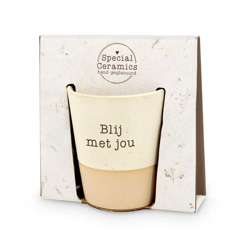 Mok keramiek Blij met jou Miko