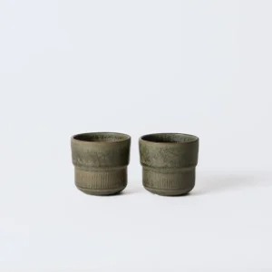 Mimo Homeware koffiekopje Deep Moss - 230 ml - set van 2