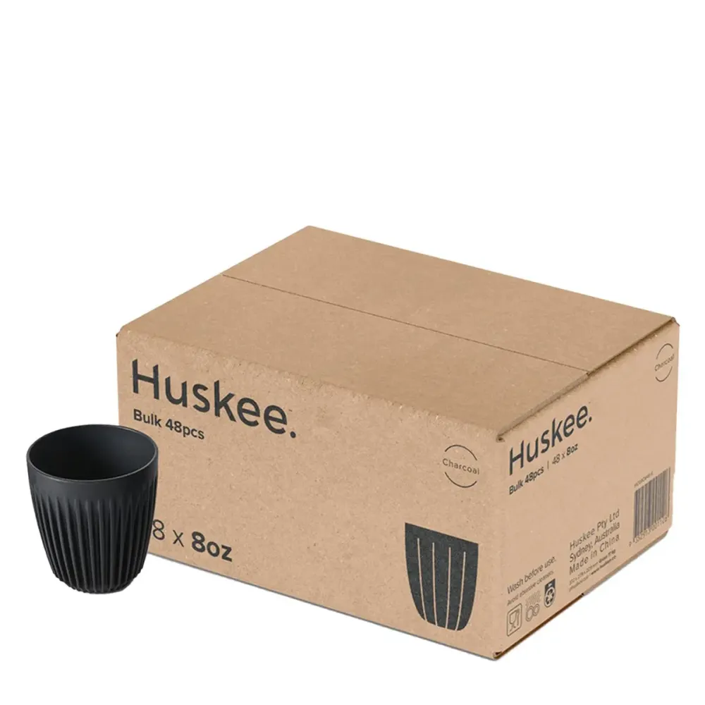 Mok 8oz Houtskool 48 stuks - Huskee