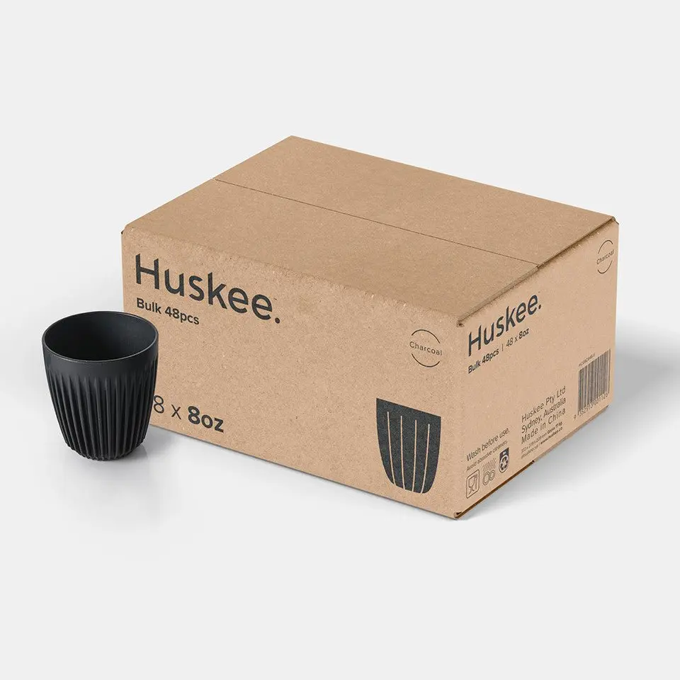 Mok 8oz Houtskool 48 stuks - Huskee