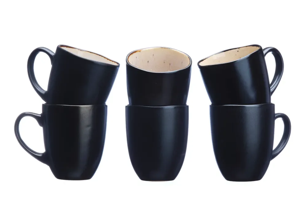 Mok IRIS 40cl - 6 stuks - Ivoorwit