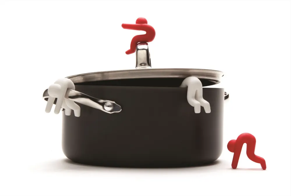 Monkey Business Lid Sid - set 2 pcs red + white