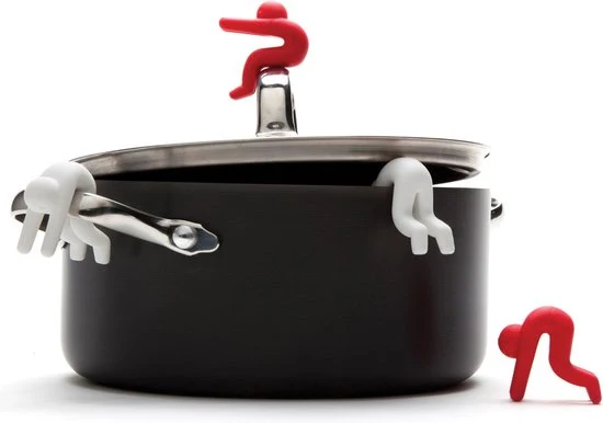Monkey Business Lid Sid - set 2 pcs red + white