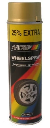 Velgenspray 500ml goud zilver Motip
