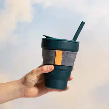 Mugg herbruikbaar/opvouwbaar. 16oz, Ocean