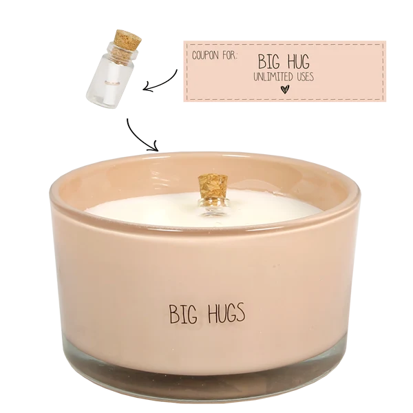Geurkaars Flesje Big hugs My Flame
