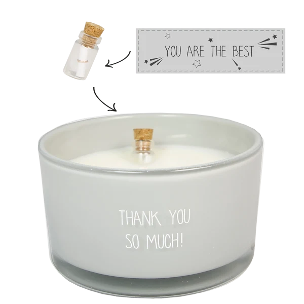 Geurkaars Flesje Thank you My Flame