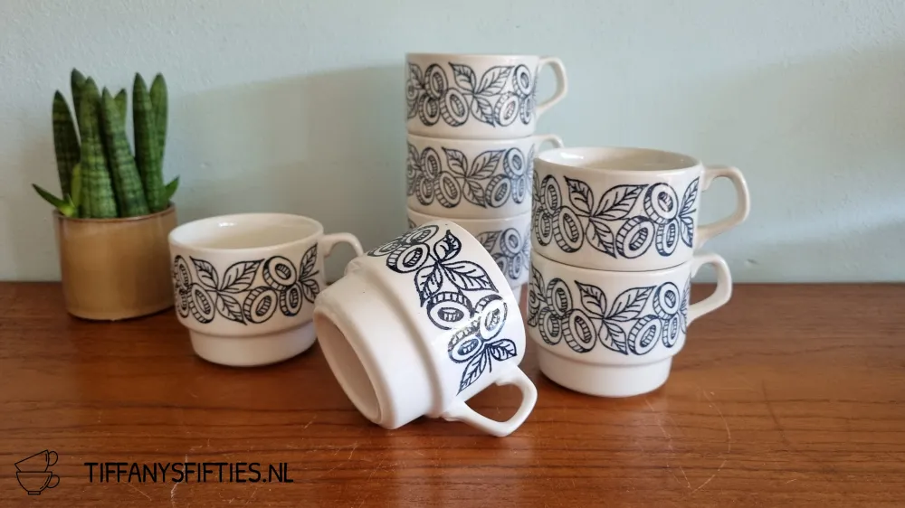 Boch "Vian" stapelkopjes retro olijven My Store