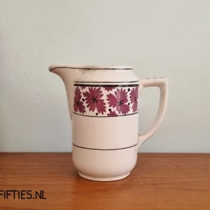 Brocante melkkan Boch "Namur" paarse bloemen My Store