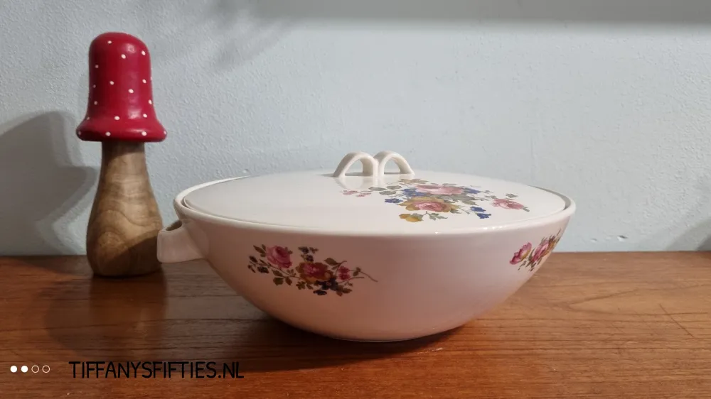 Dekschaal met bloemen Boch "Saturne" Tatiana My Store