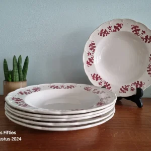 Diep bord Boch Coronation rood My Store