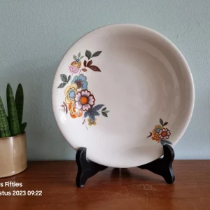 Diep bord Boch "Saturne" met retro bloemen My Store