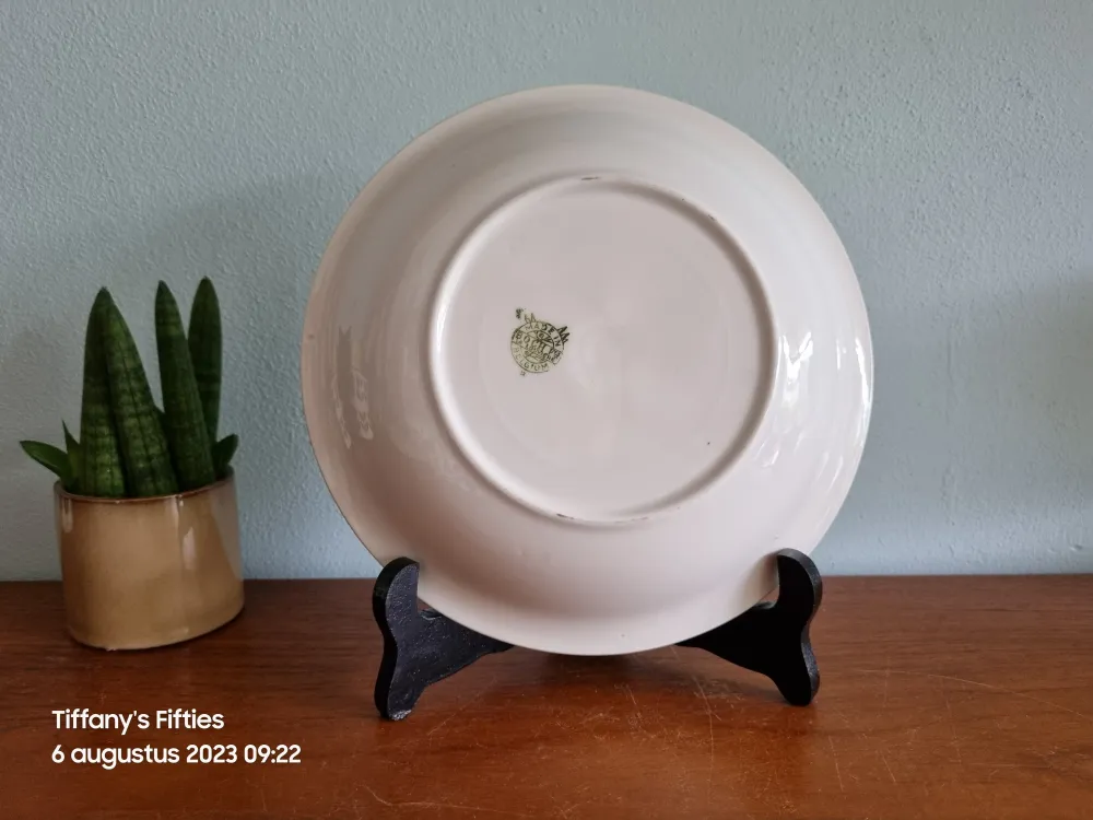 Diep bord Boch "Saturne" met retro bloemen My Store