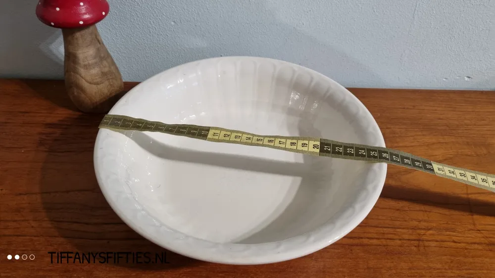 Diepe witte Boch schaal "à Côtes évasés" 26cm B-keuze My Store