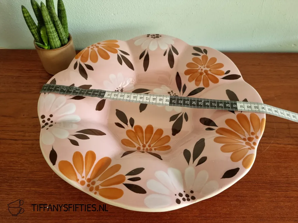 Grote schaal Boch Chevalier roze met bloemen My Store