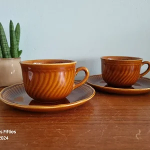 Kop en schotel Boch "Trianon" bruin My Store