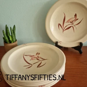 Set 6 dinerborden Boch M. Goupy vogels My Store