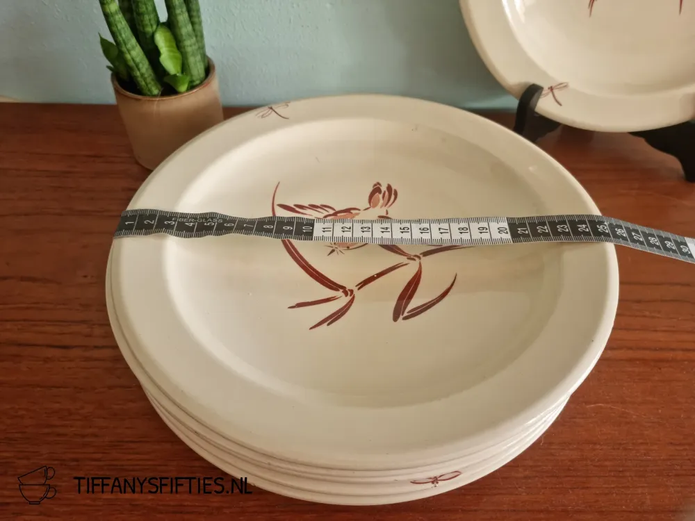 Set 6 dinerborden Boch M. Goupy vogels My Store