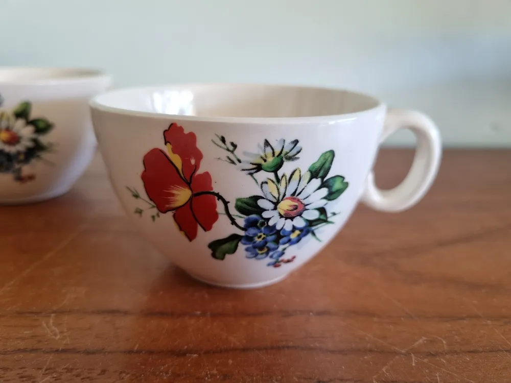 Set 2 gebloemde mokka kopjes Boch My Store