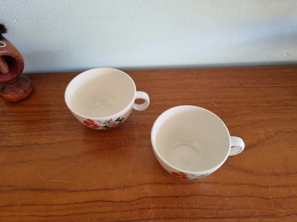 Set 2 gebloemde mokka kopjes Boch My Store
