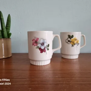 Set 2 hoge kopjes Boch "Delta" Série de 6 Fleurs My Store