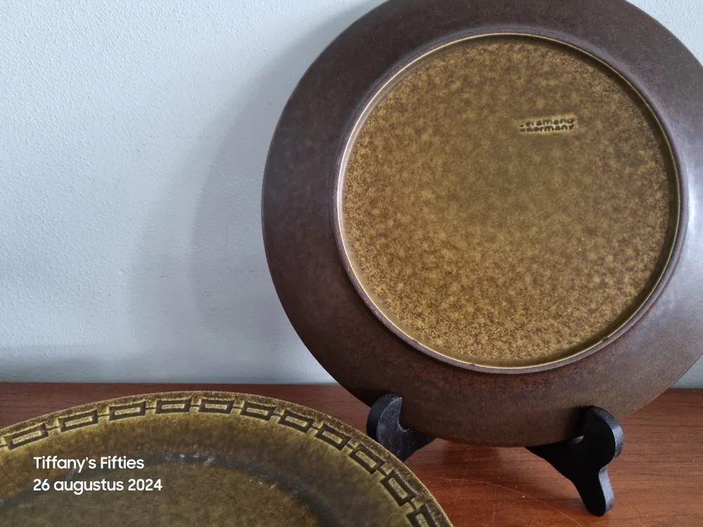Vintage dinerbord Ceramano legergroen My Store