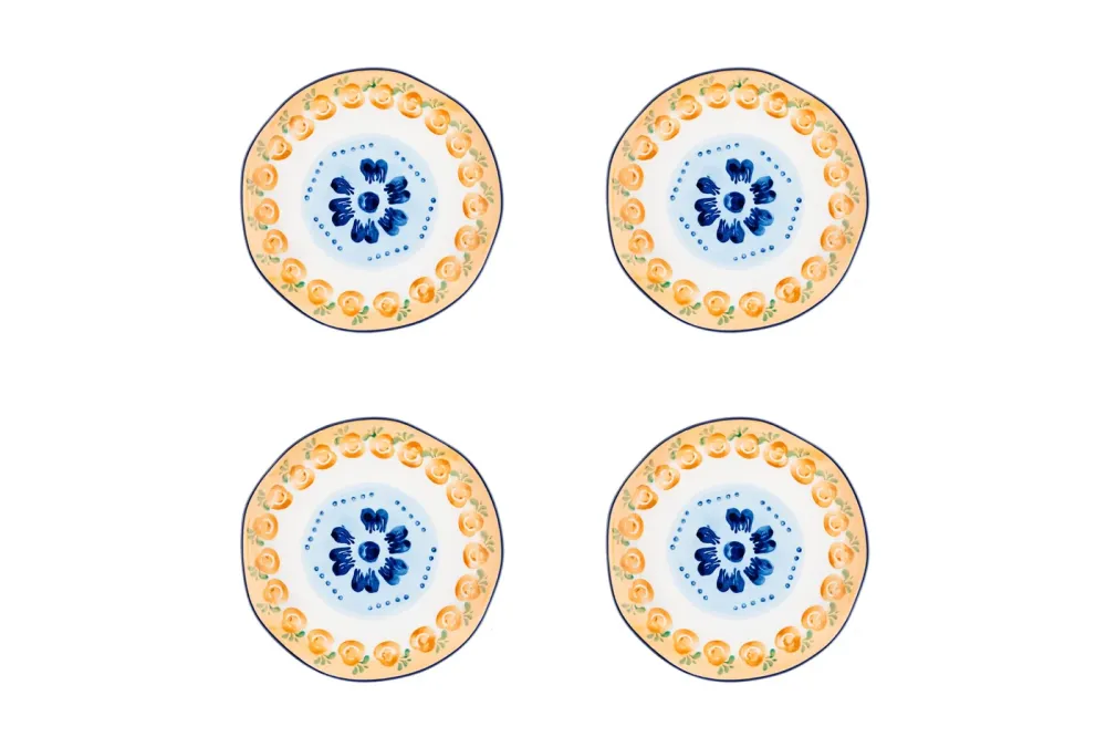 NAPOLI bord Ø20cm - 4 stuks - Citrus