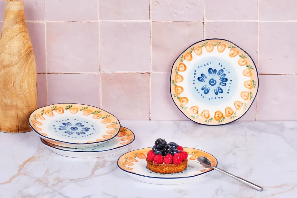 NAPOLI bord Ø20cm - 4 stuks - Citrus